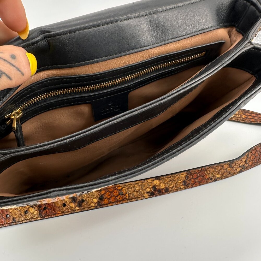 Gucci Python Arli Flap Medium Shoulder Bag - image 8